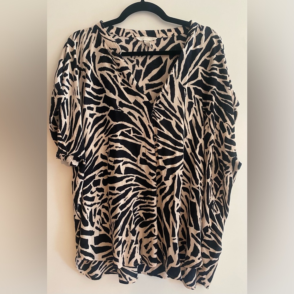 Zebra Print Women's Top